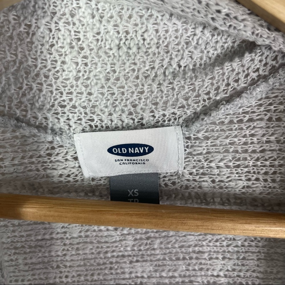 Old Navy Light Gray Open Knit Cardigan Sweater XS - Picture 3 of 3